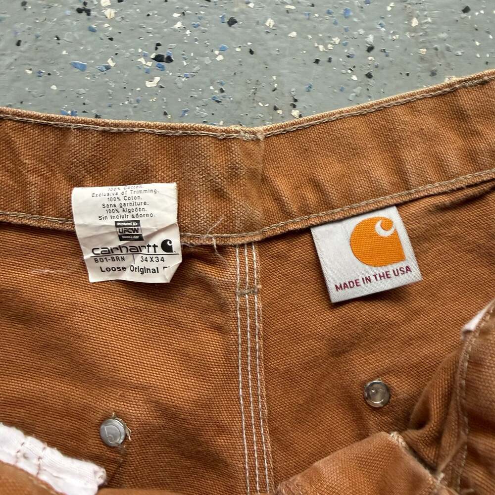 Carhartt B01 Tan Double Knee Work Pants 34x34 - Picture 8 of 8
